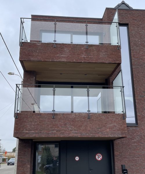 inox balustrade met glas